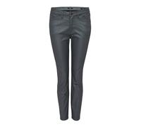 OPUS Damen Slim | Skinny Jeans Emily Classy Mid Rise mit Coating Graphite Glaze, 36 L28