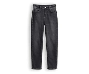 OPUS Damen Straight | Elana Straight Jeans aus BCI Cotton Mix Mid Rise mid Iconic Grey, 44 L30