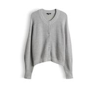 OPUS Damen Strickjacke | Cardigan DORTY Boxy Fit aus Woll-Alpaka-Mix Hazy Fog Melange, 44