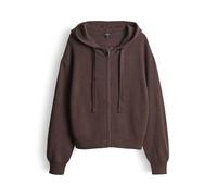 OPUS Damen Strickjacke | DESO Regular Kapuzenjacke aus feinem Rippstrick Coffee Bean, 38