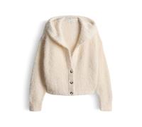 OPUS Damen Strickjacke | DIFANNA Regular Strickjacke mit flauschigem Effekt Soft Cream, 42