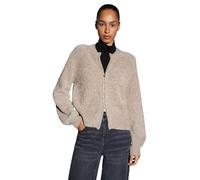 OPUS Damen Strickjacke | DOSMIC Regular Strickjacke mit flauschigem Effektgarn warm Taupe, 42