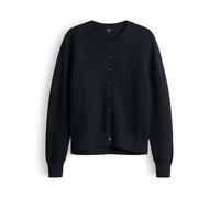 OPUS Damen Strickjacke | Feinstrick Cardigan aus nachhaltigem BCI Cotton Slim Fit Coal Blue, 40