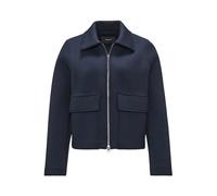 OPUS Damen Sweatjacke | Sweatjacke GIDAL Boxy Fit aus Scuba Ware Coal Blue, 44