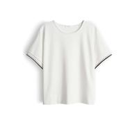 Opus Fashion T-Shirt Giprep aus Viskose-Mix mit Rundhalsausschnitt Ecru Größe 38