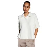 OPUS Damen Sweatshirt | GELUDI Loose Poloshirt aus flauschigem Effektgarn Milk, 40