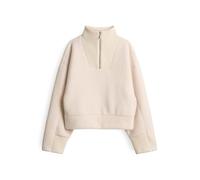 Opus Fashion Damen Sweatshirt Gick – Teddyfell, Regular – Creme/Beige Größe 38