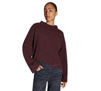 OPUS Damen Sweatshirt | GLAMTI Loose Sweatshirt in Wildlederoptik Dark Grape, 38