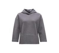 OPUS Damen Sweatshirt | Hoodie GLITTERO Loose aus schimmerndem Baumwoll Mix Graphite Glaze, 42