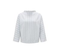 OPUS Damen Sweatshirt | Sweater GOMANI Batwing Fit mit zweifarbiger Struktur Blue Salt, 42