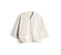 OPUS Damen Sweatshirt | Sweatjacke im Blouson Stil Loose Fit Natural Glaze, 42