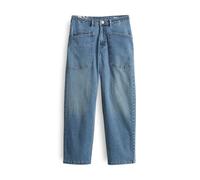 OPUS Damen Tapered | Tapered Jeans Lissie Cargo aus Spanish Cotton Mix Light Breeze Blue, 34 L28