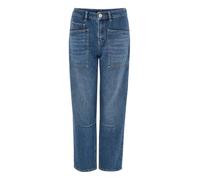 OPUS Damen Tapered | Tapered Jeans Lissie Mid Rise aus BCI Cotton Mix mid Blue Soft, 34 L28