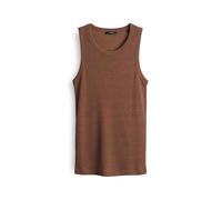 OPUS Damen Top | Geripptes Tanktop ILESSO Sparkle Slim mit Glitzer Effekt golden Oak, 40