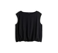 OPUS Damen Top | Jerseytop mit Ballonsaum aus BCI Cotton Regular Fit Black, 38