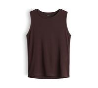 OPUS Damen Top | Tanktop aus nachhaltigem BCI Cotton Mix Slim Fit Coffee Bean, 40