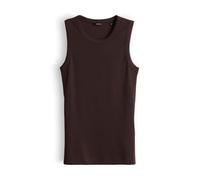 Opus Fashion Damen Top Ilesso Scallop Slim Fit mit Spitzenborte Schwarz Größe 44