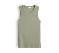 OPUS Damen Top | Tanktop mit femininer Spitzenborte Slim Fit Pale Olive, 38