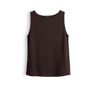 Opus Fashion Top Ilonki – ärmelloses Loose Top, edler Strickoptik, Braun, Gr. 38