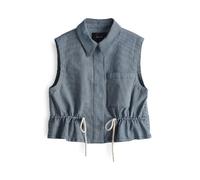 OPUS Damen Weste | Gestreifte Weste WALEA Regular aus softem Denim mid striped blue, 38