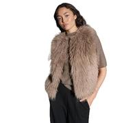 OPUS Damen Weste | WONDRA Regular Weste in Felloptik warm taupe, 42
