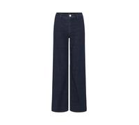 OPUS Damen Wide | Extra Wide Leg Jeans MIVA Palazzo Dynamic aus Baumwoll Mix Dark Rinsed Blue, 42 L32
