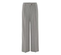 Opus Fashion Damen Bundfaltenhose MORINA Wide – weicher Flanell Hazy Fog Melange, Gr. 42