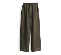 OPUS Damen Wide Leg Pants | Leinenhose MILENI Linen mit vorverlegter Seitennaht Olive Leaf, 38