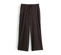 OPUS Damen Wide Leg Pants | MELENI verkürzte Wide Leg Pant mit Crinkle Effekt Midnight Brown, 36