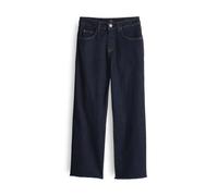 OPUS Damen Wide | Wide Cropped Jeans MOMITO Mid Rise mit Fransen Rinsed Blue, 42 L26