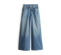 Opus Wide-Leg-Jeans Miva Palazzo Casual – Damen Mid Rise BCI Cotton Mix Light Breeze Blue 34 L32