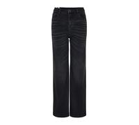 OPUS Damen Wide | Wide Leg Jeans MIVY High Rise mit Stretch-Anteil deep Black Washed, 36 L31