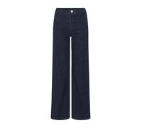 OPUS Damen Wide | Extra Wide Leg Jeans MIVA Palazzo Dynamic aus Baumwoll Mix Dark Rinsed Blue, 34 L32