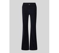 OPUS Flared Fit Cordhose in Cord-Optik Modell 'Ebbi' in Dunkelblau, Größe 38/32