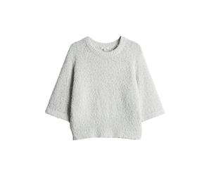 Opus - Flauschiger Mouliné-Pullover - Pamos beige/blau - Gr. - 34