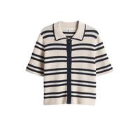 Opus - Gestreifte Strickjacke - Dertiny beige/blau - Gr. - 34