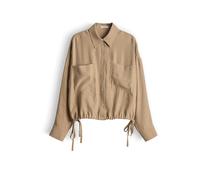 Opus Fashion Damen Langarmbluse Fiberta mit Knoten Regular Fit Salted Caramel Größe 42