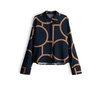 Opus - Bluse mit Grafik-Print - Fordoa atelier blau - Gr. - 38