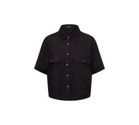 OPUS Relaxed Fit Bluse mit Brustpattentaschen Modell 'Fringo' in BLACK, Größe 42