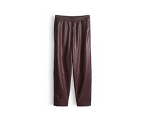 Opus Fashion Damen Kunstlederhose Myha Edgy Relaxed Barrel Leg Dark Grape Größe 38