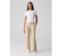 Opus Damenhose Maiga French Wide-Leg mit Leinen Soft Oat Größe 40