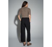 Opus Damen Hose MEERI Crisscross Regular Fit Viskose-Anteil Schwarz Größe 36