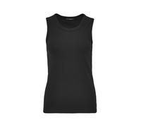 OPUS Damen Top | Geripptes Tanktop ILESSO Slim aus BCI Cotton Mix Black,42