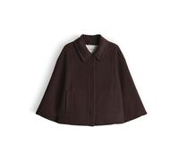 OPUS Jacke mit verdeckter Knopfleiste Modell 'Haya' in Dunkelbraun, Größe L