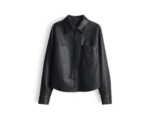OPUS Jacke in Lederoptik FEDGY schwarz | 42