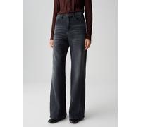 OPUS Wide Leg Jeans mit 5-Pocket-Design Modell 'Miva' in Dunkelgrau, Größe 44/32