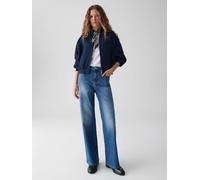 Opus Fashion Jeans Mivy City Damen – Wide Leg, High Rise, Dry Indigo – Blau 40/L31
