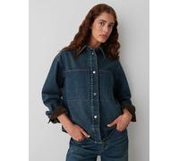 OPUS Jeanshemd im Used-Look Modell 'Jaspa' in Jeansblau, Größe 40