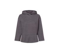 OPUS Damen Sweatshirt | Hoodie GLITTERO Loose aus schimmerndem Baumwoll Mix Graphite Glaze, 38
