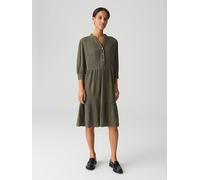Opus Fashion Damen Minikleid WOLKA – Volantkleid, weich fallende Crash-Optik, Olive Leaf Gr. 36